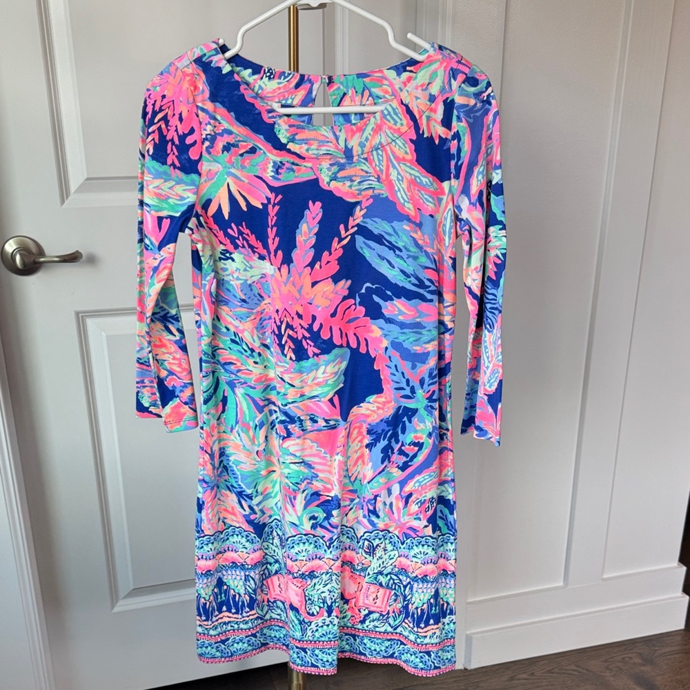 Lilly Pulitzer Vibrant Floral Long Sleeve Dress